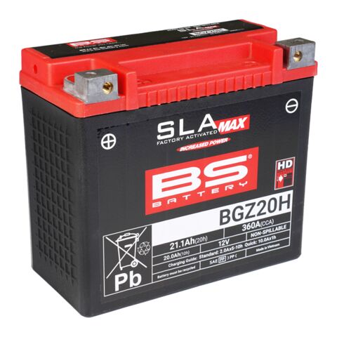 BS Battery BGZ20H SLA Max Factory-Activated AGM Battery