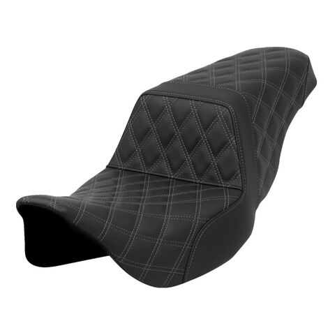 Saddlemen Step-Up LS Lattice Stitch Seat For Harley Touring 2008-2025 Full Lattice Stitch LS / Gray S... [Open Box]