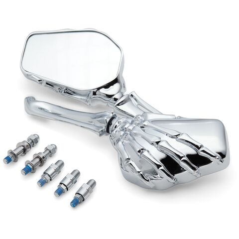 Milwaukee Twins Hand Bone Mirrors Chrome/Chrome [Blemished - Good]