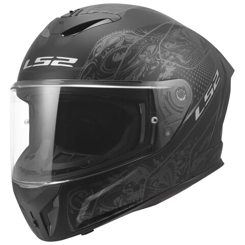 LS2 Rapid III Crypt Helmet Matte Black/Silver / 3XL [Blemished - Good]