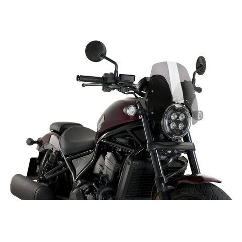 Puig Naked New Generation Windscreen Honda Rebel 1100 2021-2026 Smoke [Previously Installed]