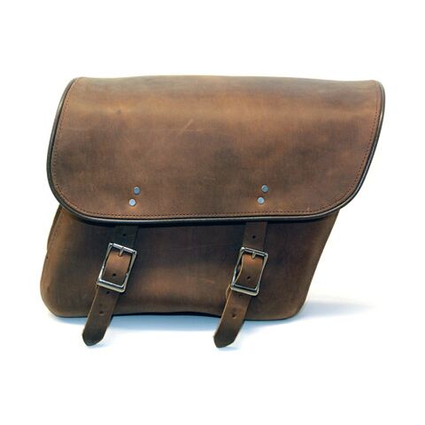 Leatherworks Distressed Brown Economy Bolt-On Saddlebags Brown [Blemished - Good]