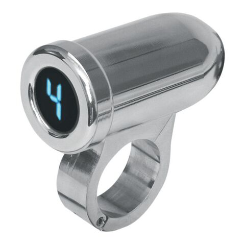 Dakota Digital 1000 Series Gear Indicator 1 1/4" Bars / Chrome Housing/Blue Display [Open Box]