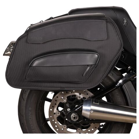 Thrashin Supply Quick Detach Sport Saddlebags For Harley Dyna / Softail 1996-2026