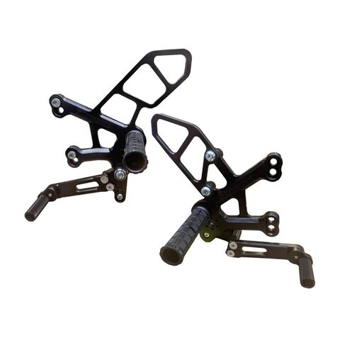 Woodcraft Rearset Kit Kawasaki Ninja ZX-4R / ZX-4RR 2023-2026 Black / Non-Folding Toe Pieces [Demo - Acceptable]