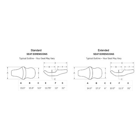 Saddlemen Roadsofa LS Lattice Stitch 2-Up Seat For Harley Touring 2008-2025 Black Stitch / Standard ... [Open Box]