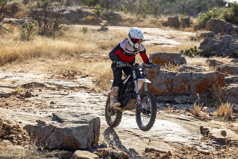 riding the XE with the front wheel coming up off the ground