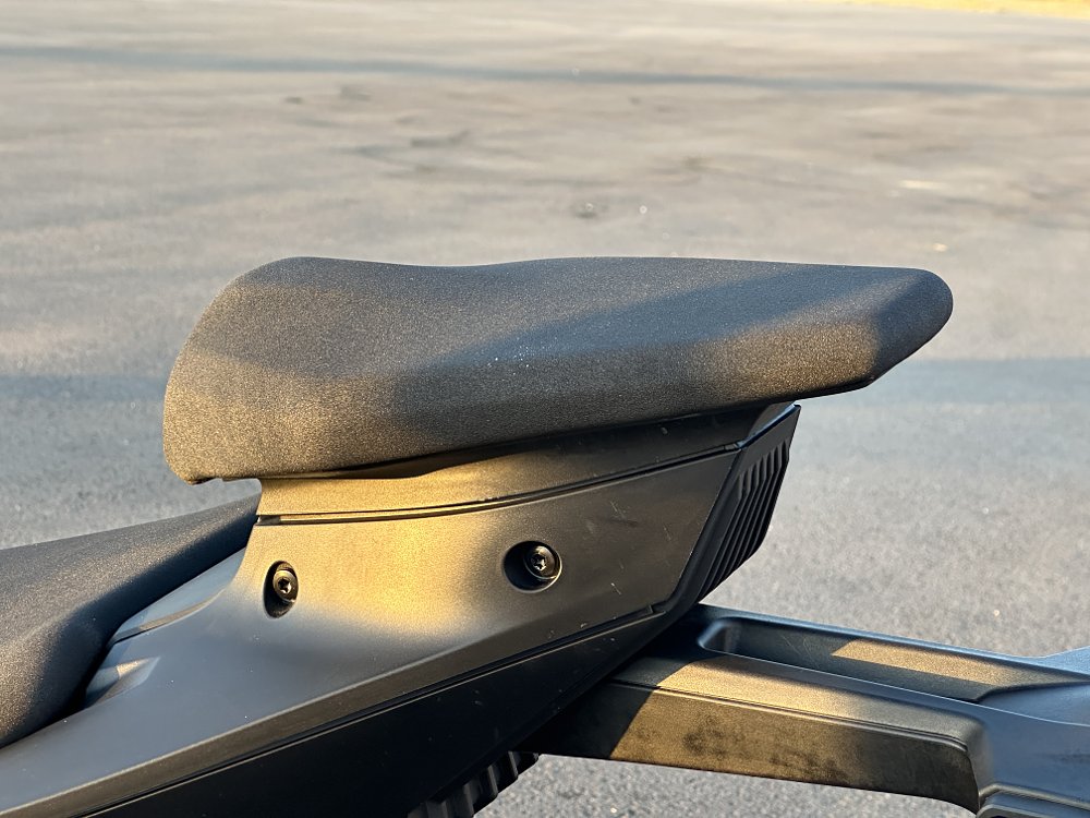 2026 KTM 990 RC R passenger seat detail.
