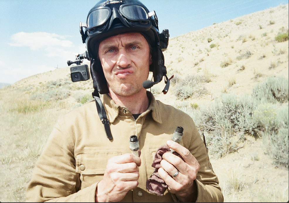 Checking the Harley's spark plugs