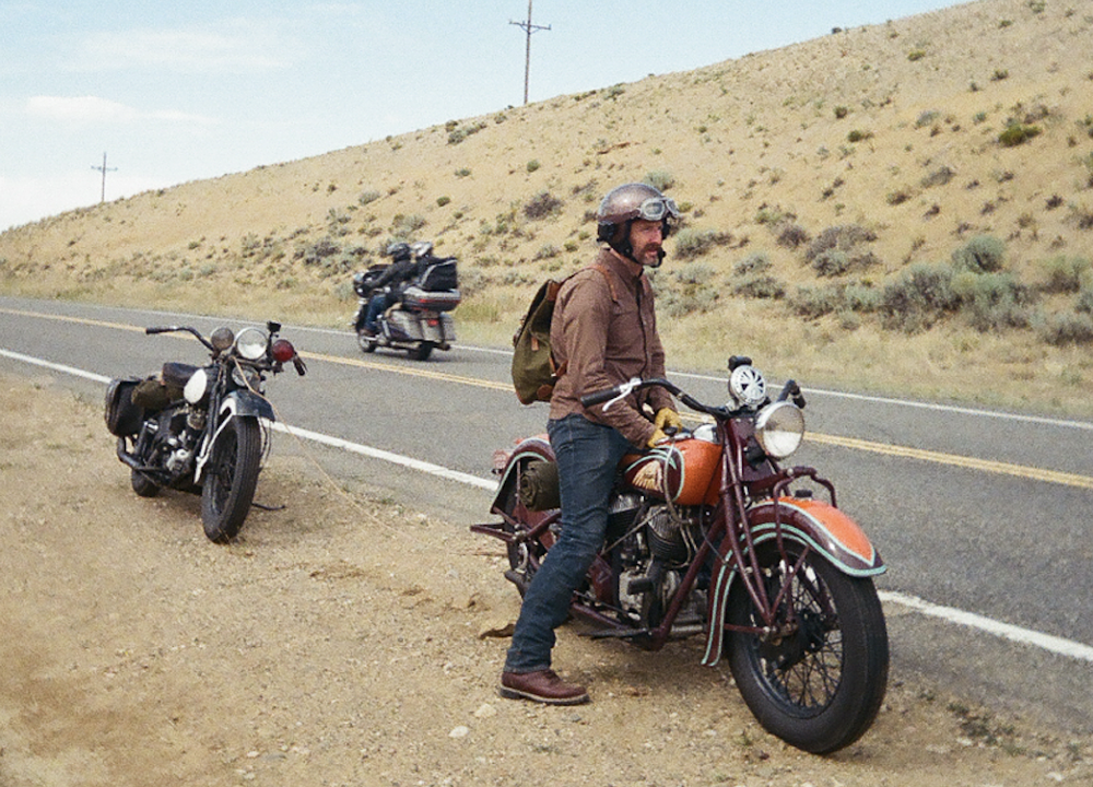 Zack prepares to tow the Harley