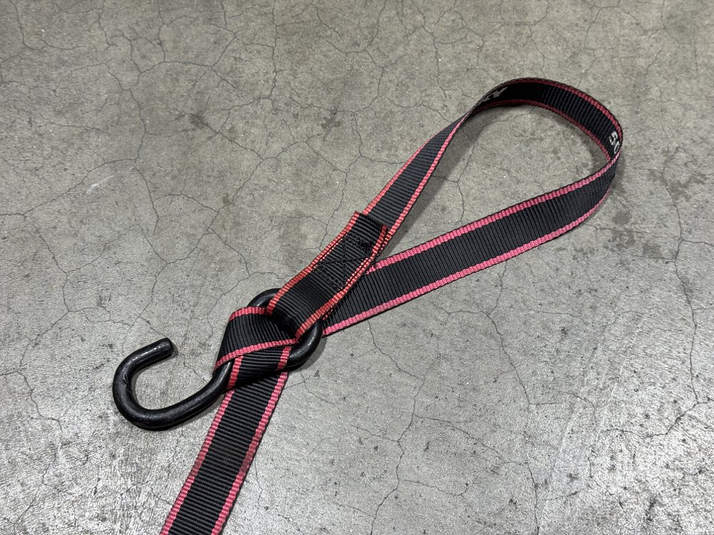 DIY soft tie with a standard S-hook tie down