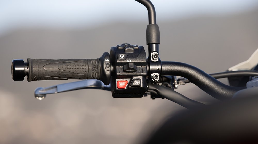 view of controls on left hand grip