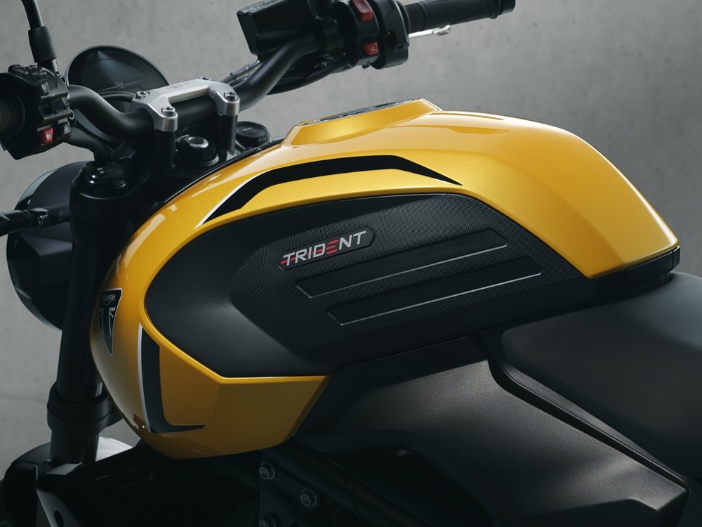 view of the reshaped yellow fuel tank