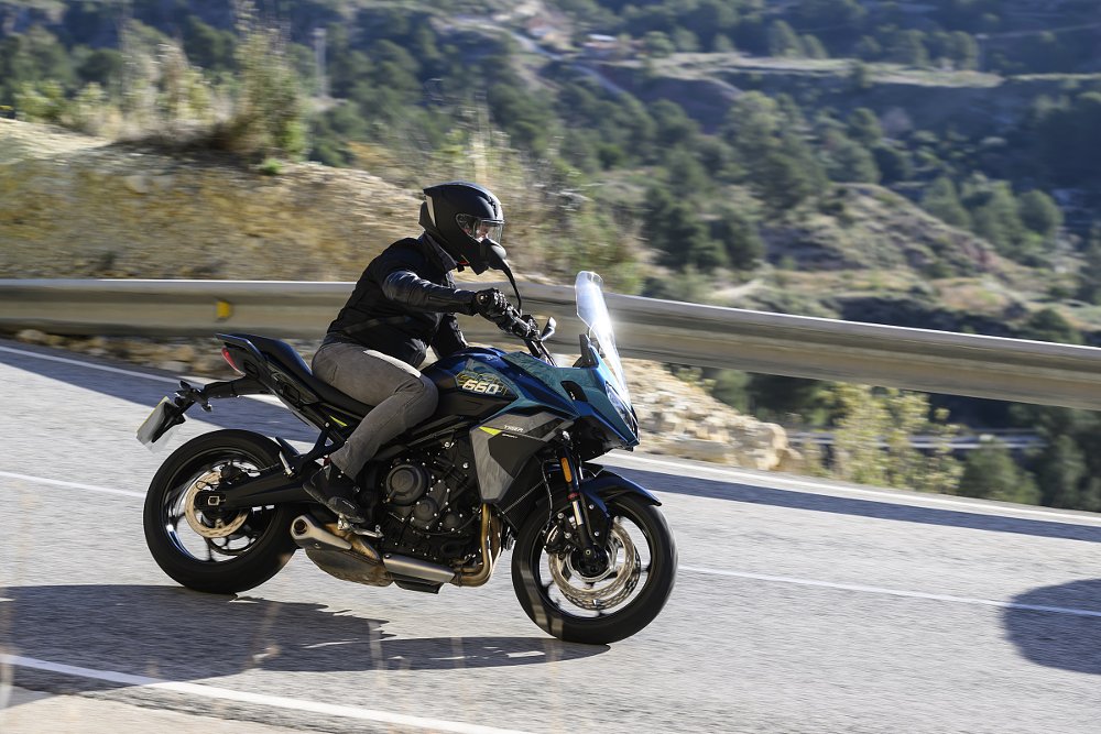 Tiger Sport 660 on the road in Spain