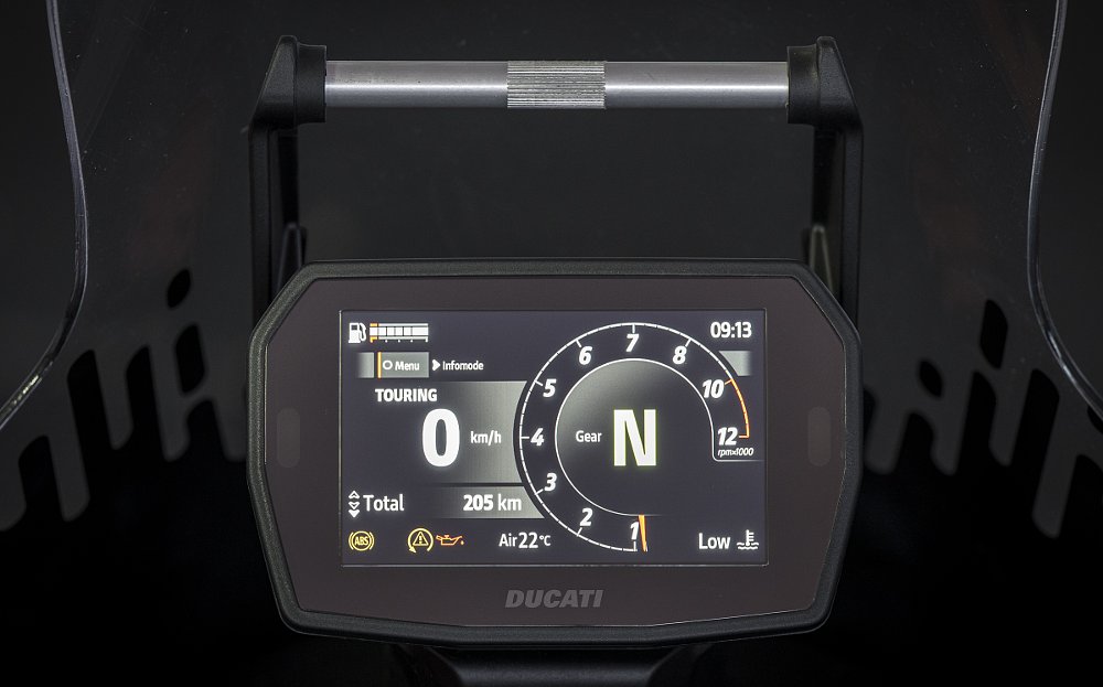 view of the digital TFT display