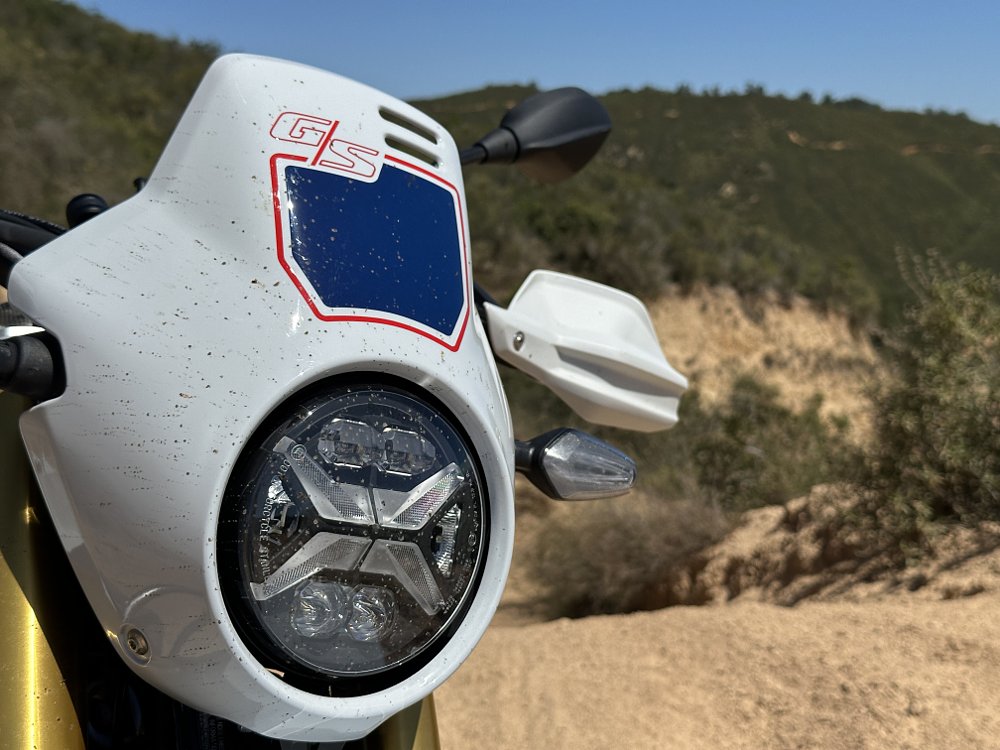 2026 BMW R 12 G/S headlight detail.