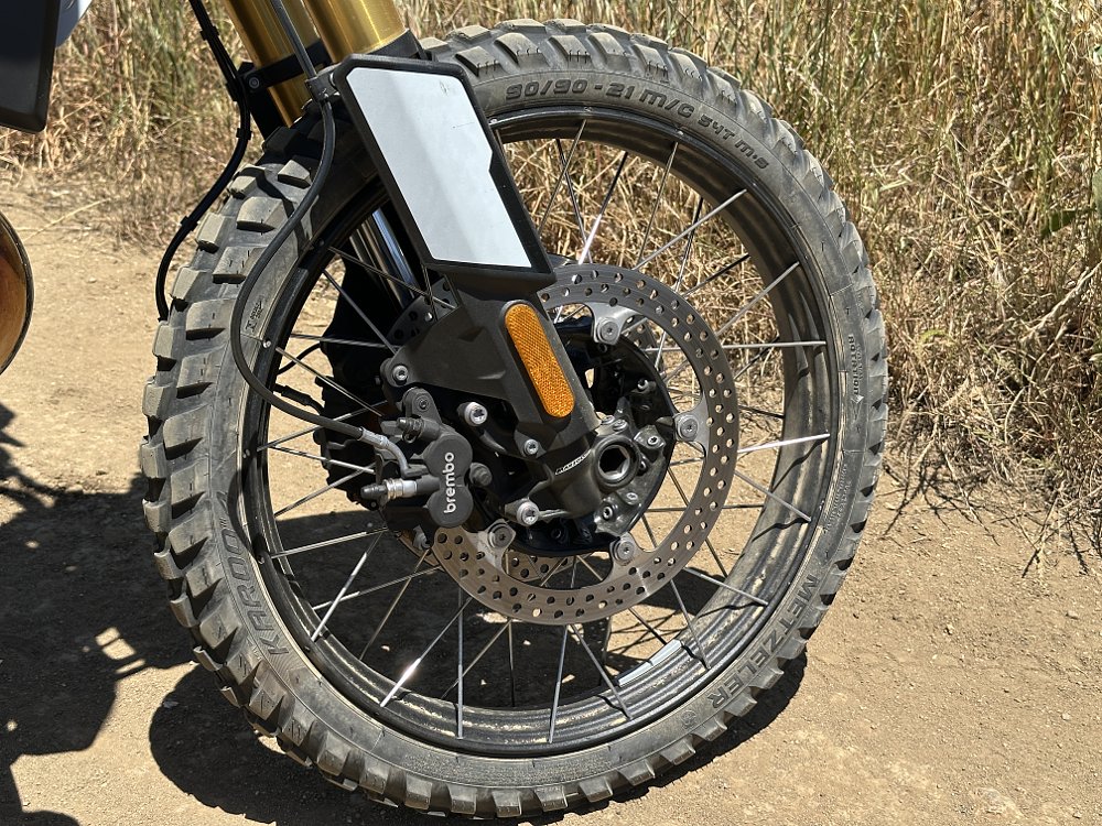 2026 BMW R 12 G/S front wheel and brake detail.