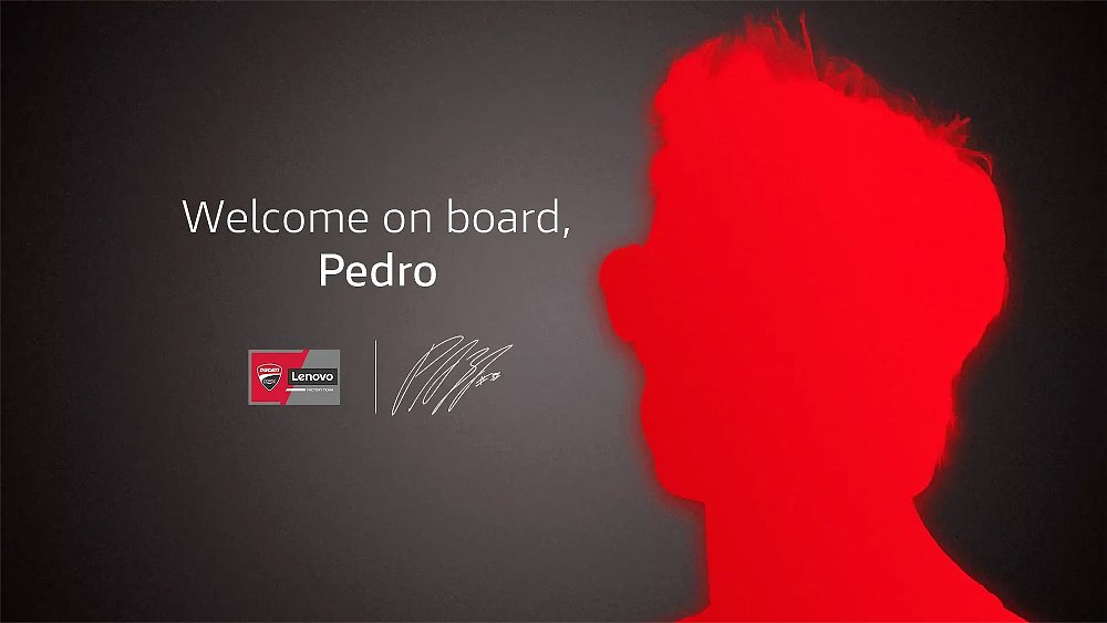 A silhouette of Pedro Acosta, the incoming Factory Ducati rider.