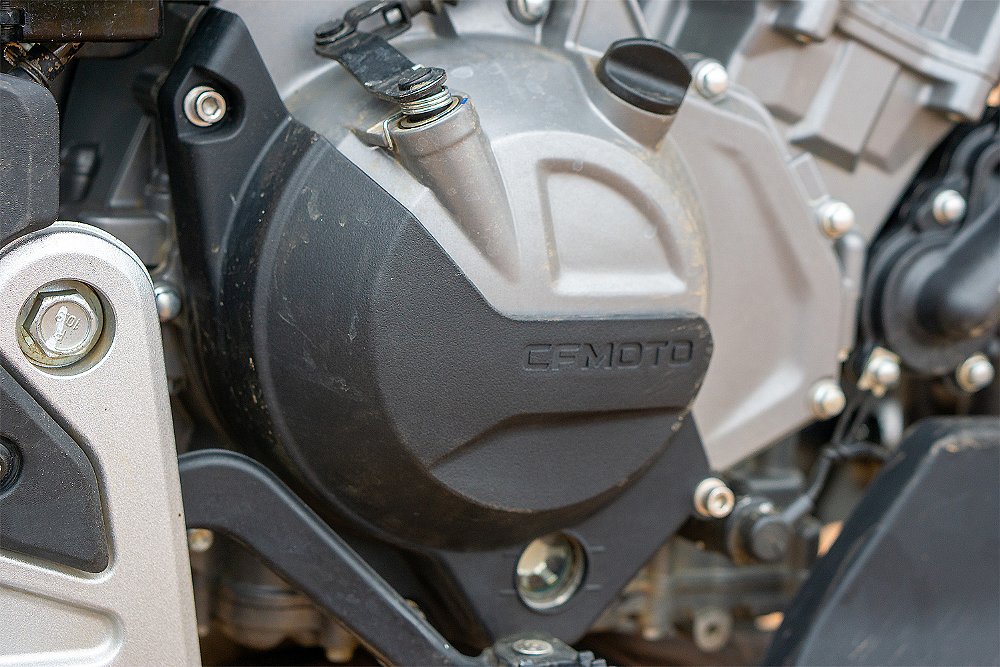 A close-up of the accessory case cover on the Ibex 450.