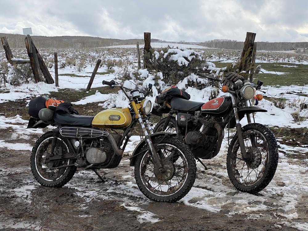 Yamaha DT1 and Honda XL350 from CTXP Wyoming adventure
