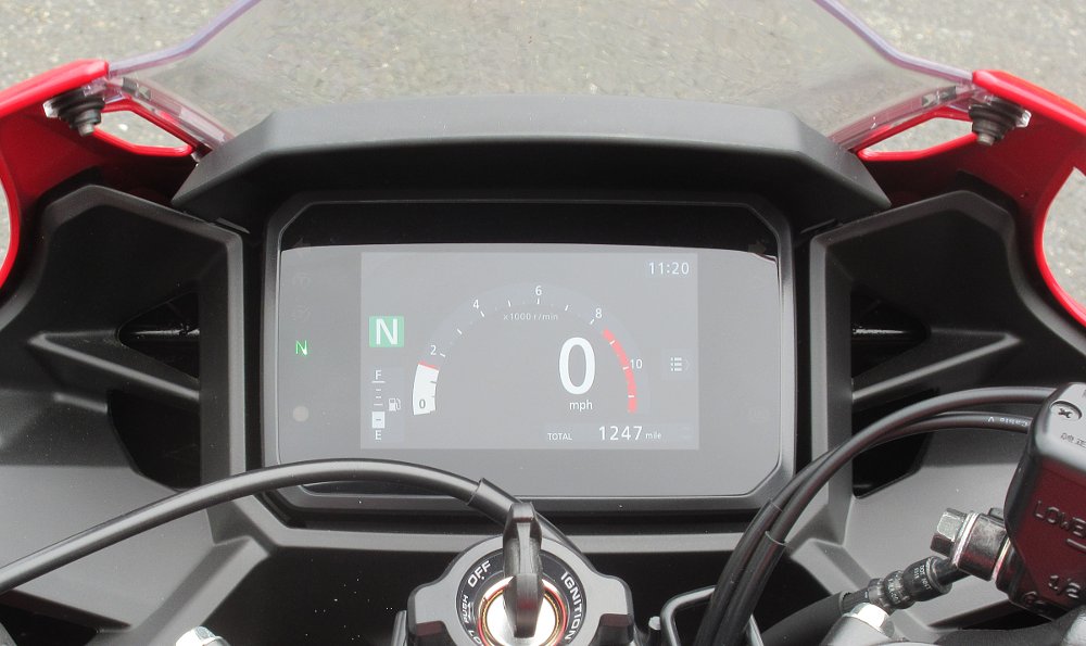 view of the five-inch full-color TFT display