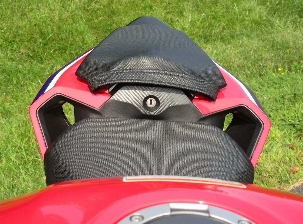 close view of the fairing, showing a small wing inside the air scoop