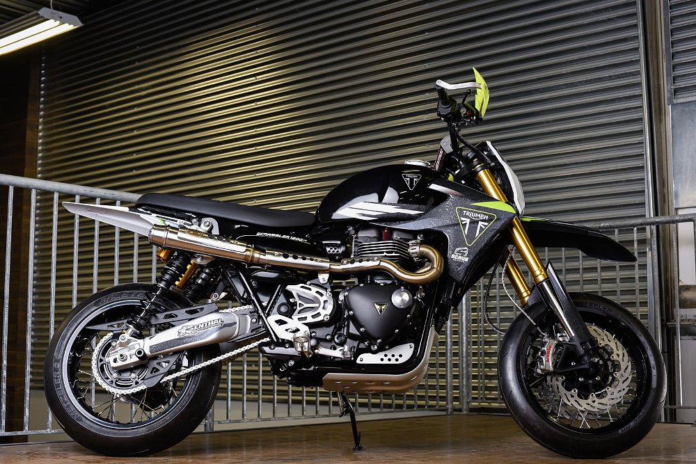 black Scrambler with 17-inch wheels