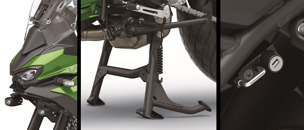 detail shots of parts on the Versys 900