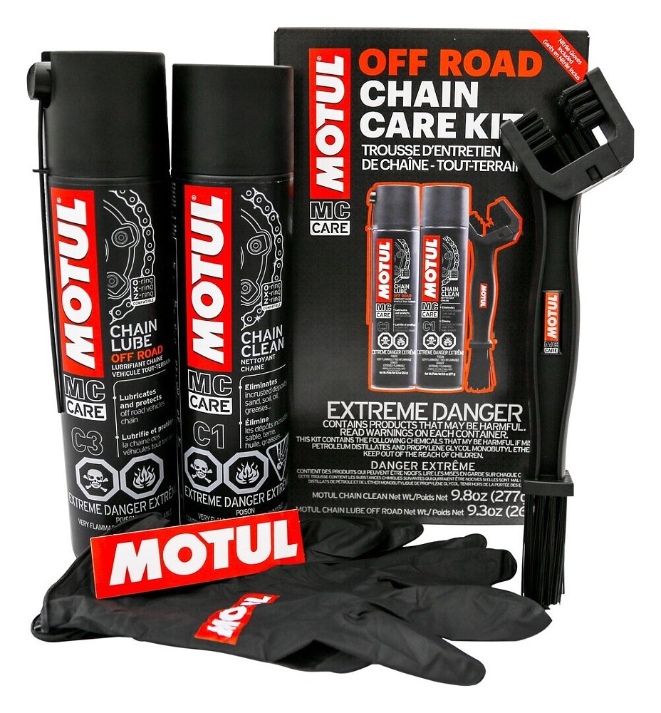 studio photo of the chain care kit