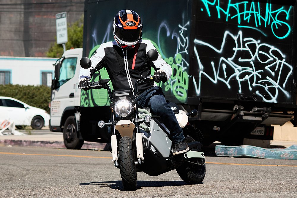 Dustin skids into a corner aboard the Honcho Street.