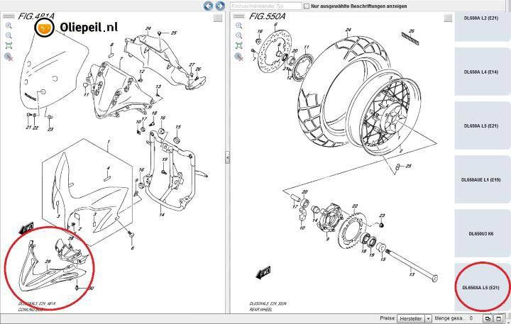 V-Strom parts diagram