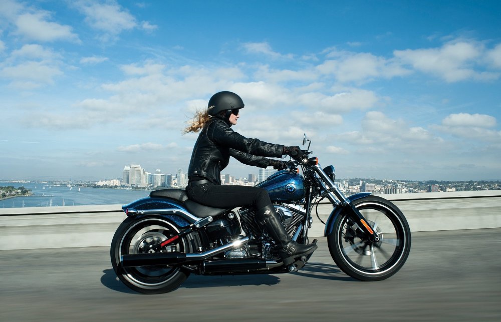 Harley-Davidson and woman rider