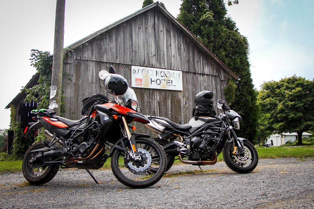 Triumph Street Triple R and BMW F 800 GS