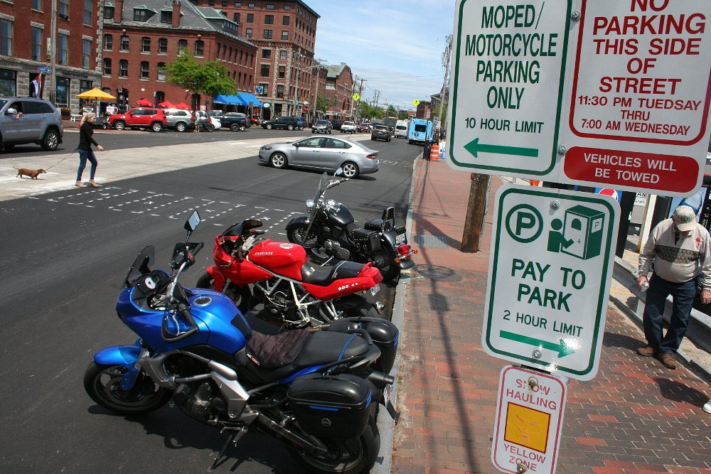 Portland, Maine, motorcycle parking