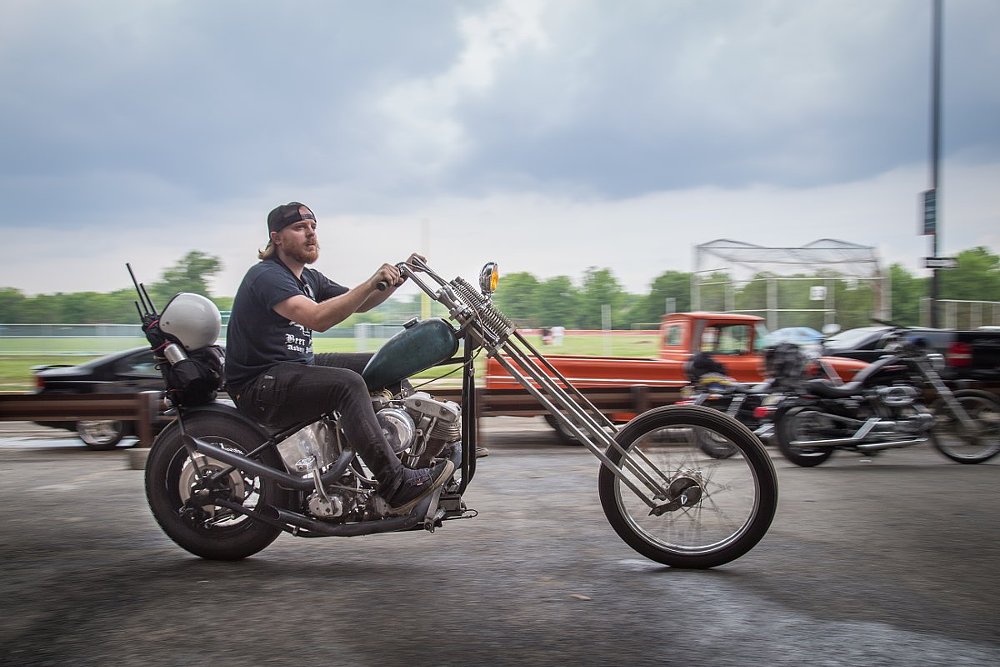 No helmet, no problem.