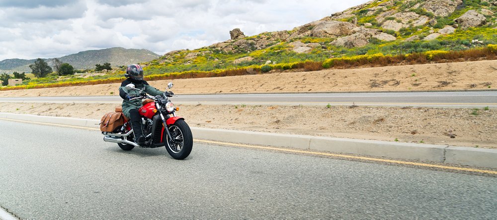 riding the Indian Scout