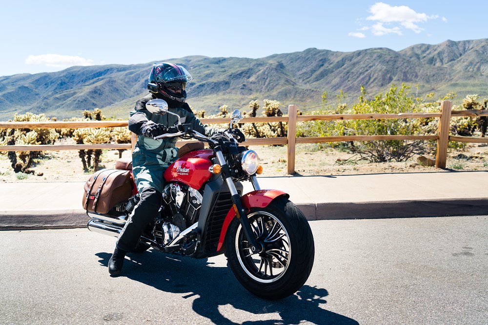 riding the Indian Scout