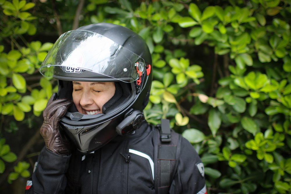 riding with an in-helmet communicator