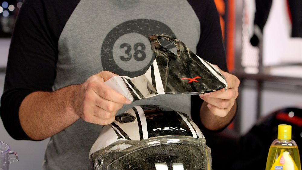 Removing Motorcycle Helmet Peak