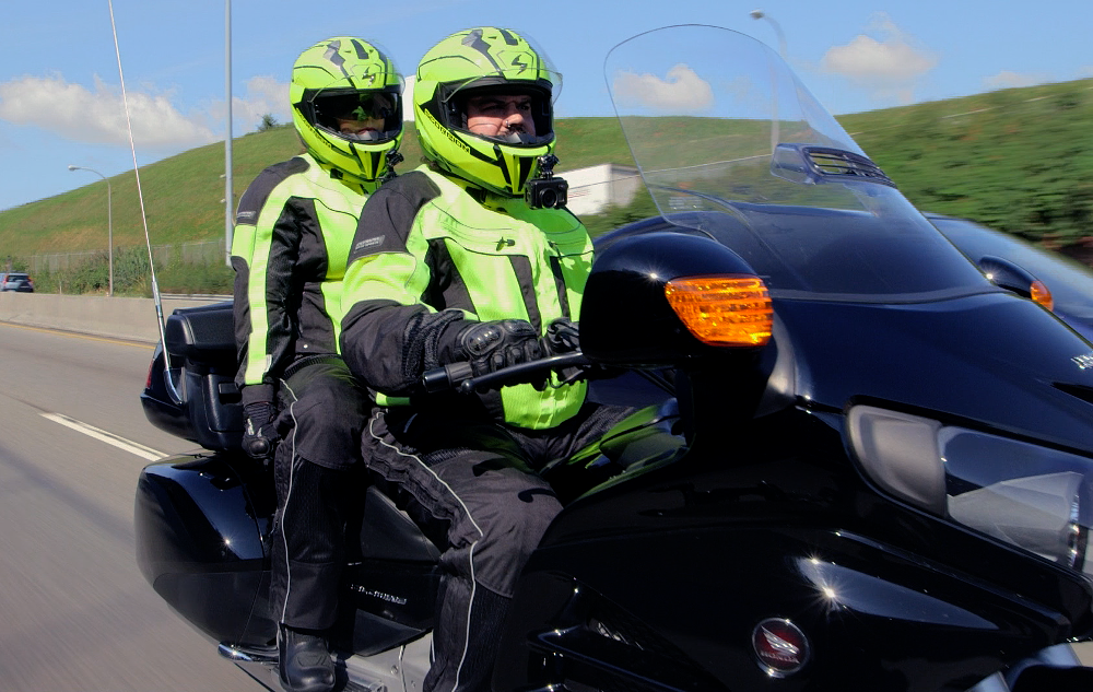 couple on a Gold Wing