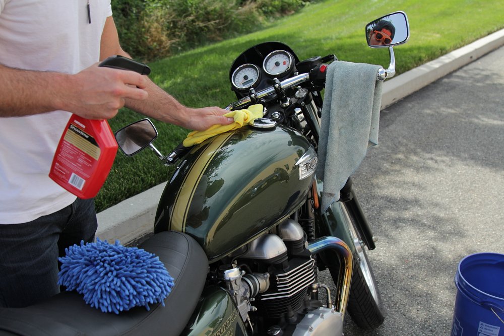 Selecting the right place to clean a motorcycle