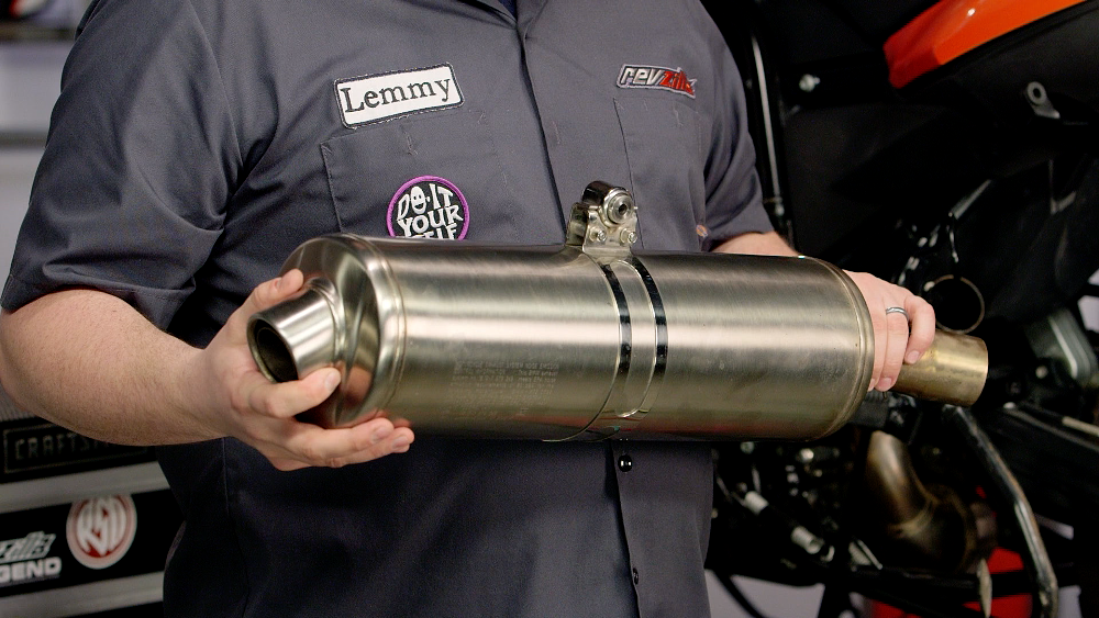 Removed Motorcycle Muffler