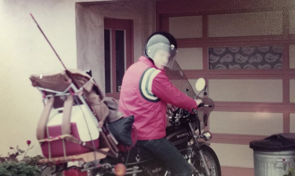 camping trip on a CB550-4