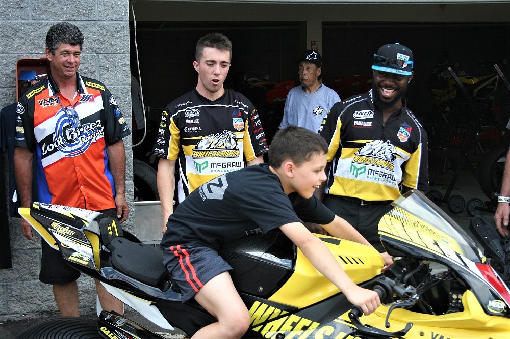 Josh Herrin and young fan