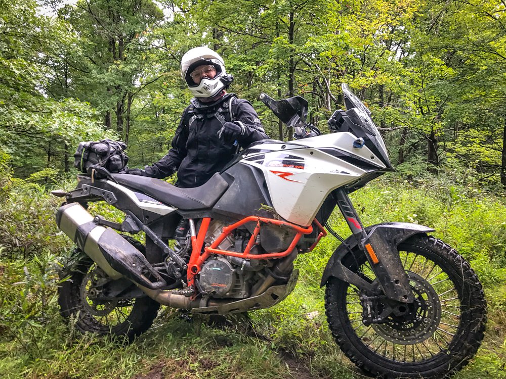 Liz Kiniery with KTM 1090 Adventure R