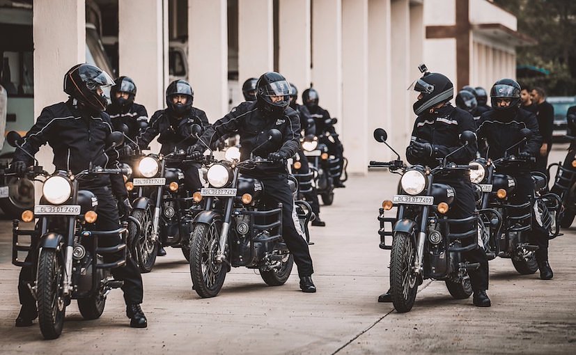 The Hi-Viz Cats weren't available that day. Royal Enfield photo. 