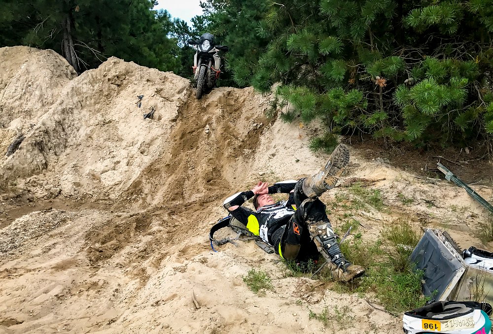 Mike Klaser Crashed Motorcycle