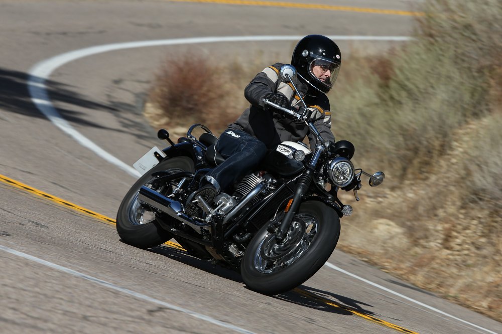 riding the Triumph Bonneville Speedmaster