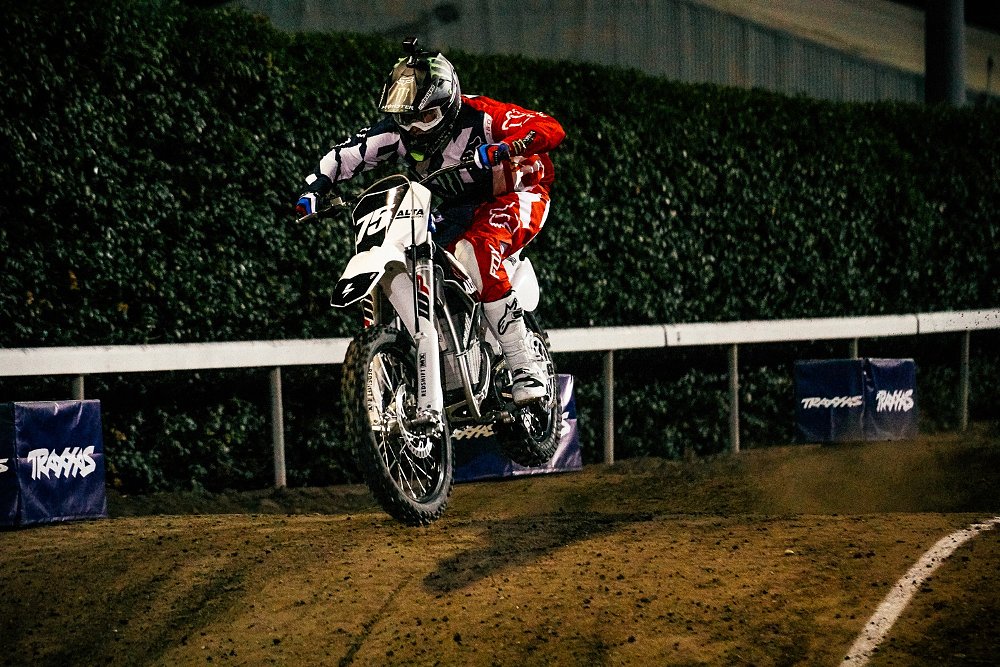 Josh Hill riding an Alta at Red Bull Straight Rhythm