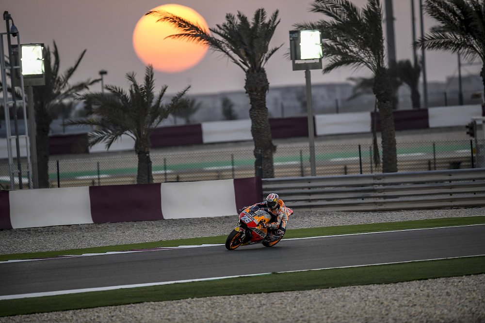 Dani Pedrosa testing in Qatar